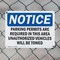 Signmission Parking Permits Required OSHA Notice Sign, Plastic, 10in W x 7in L, 2PK OS-2PACK-NS-P-710-L-16325 - alternate 5